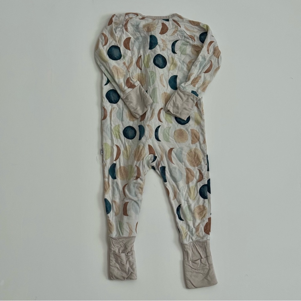 Little Sleepies Bamboo Zippy Pajamas 3–6 Months Moon Phase Print Baby Sleeper - Picture 3 of 3